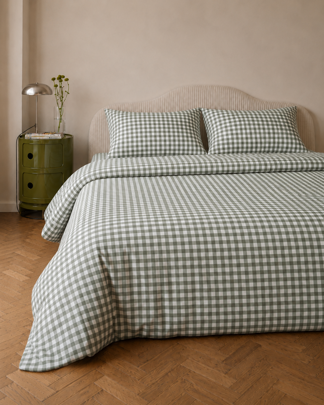Gingham Washed Cotton Quilt Cover Set