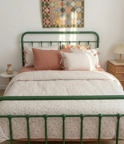 Jasmine Cotton Quilt Cover Set & Flat Sheet