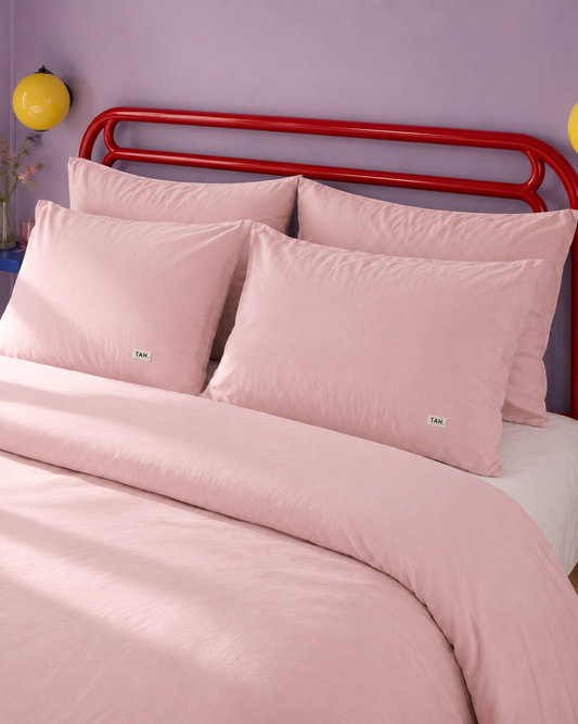 Talia Blush Quilt Cover Set