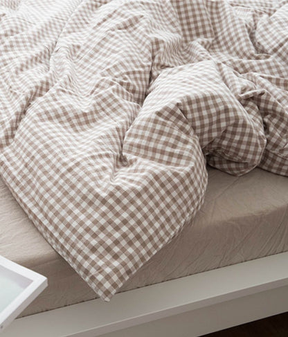 Gingham Quilt Cover Set