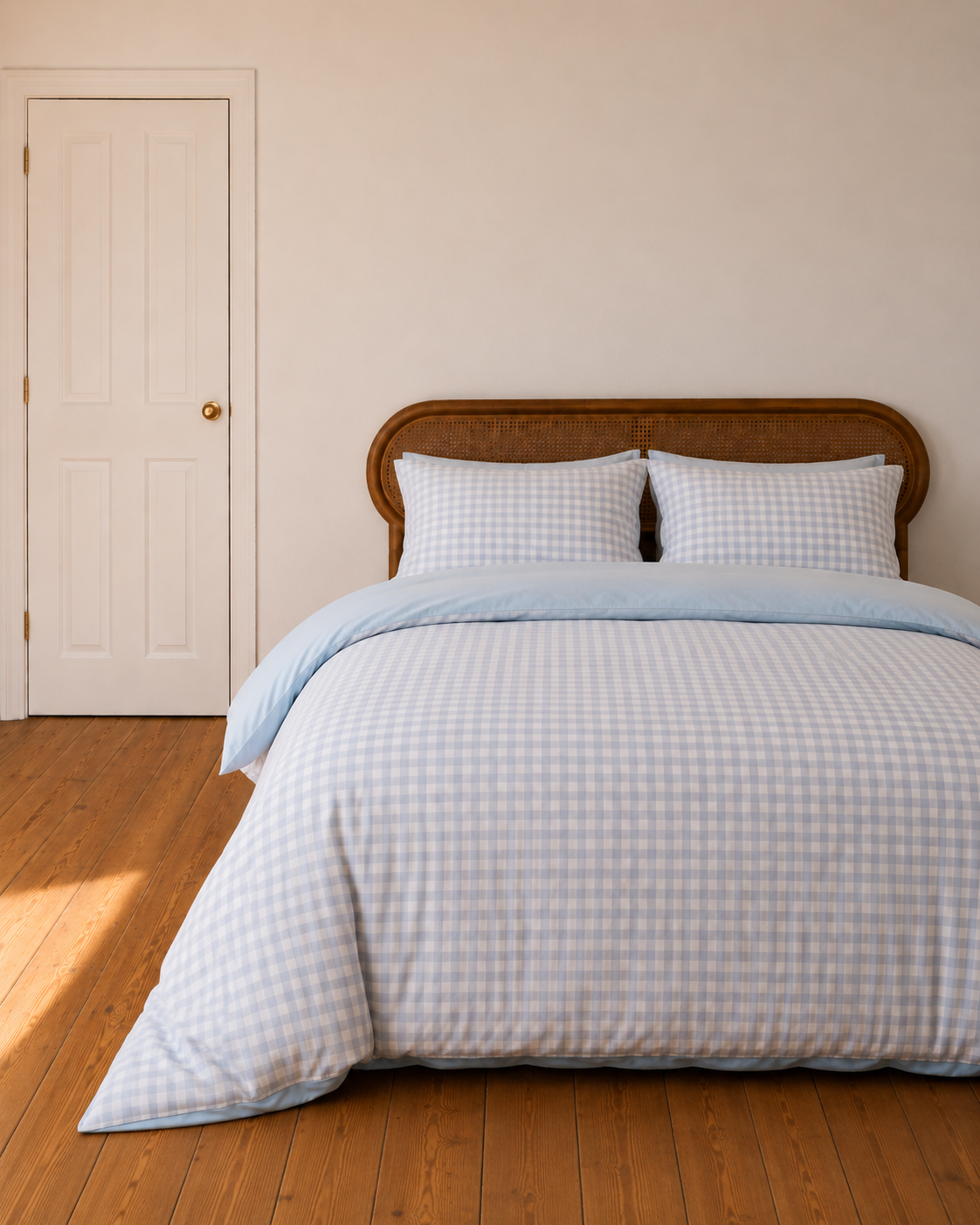Gingham Quilt Cover Set