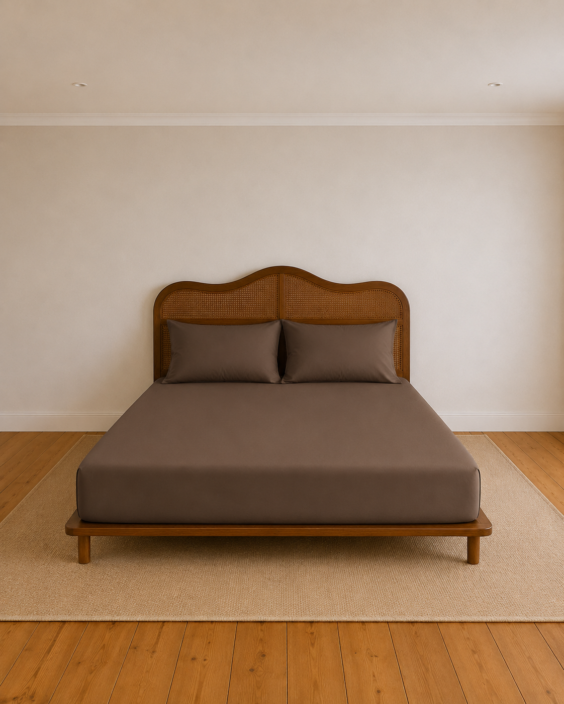 Lightweight Brown Fitted Sheet