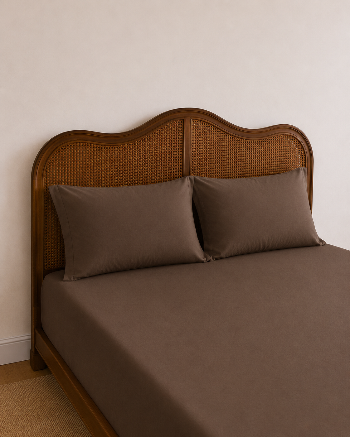Lightweight Brown Fitted Sheet