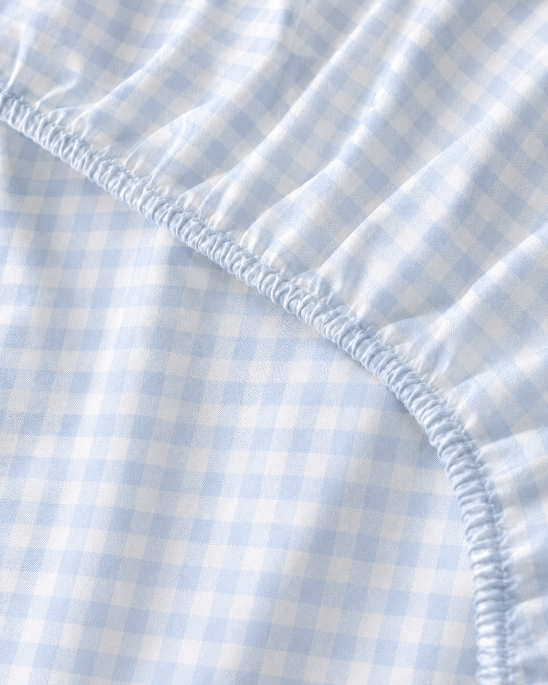 Gingham Blue Fitted Sheet