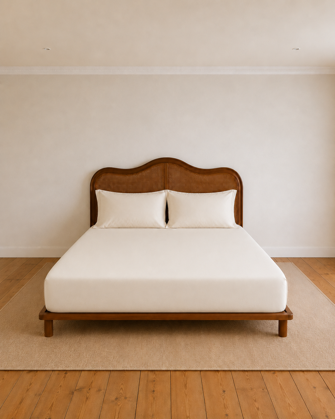 Lightweight Beige Fitted Sheet