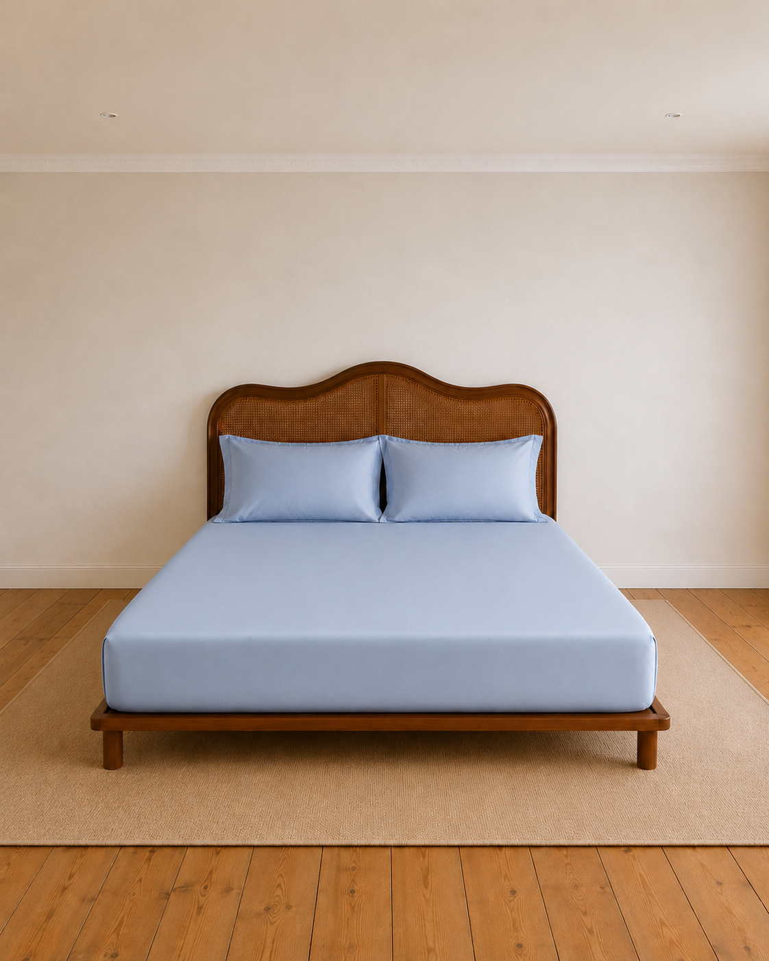 Lightweight Dusty Blue Fitted Sheet