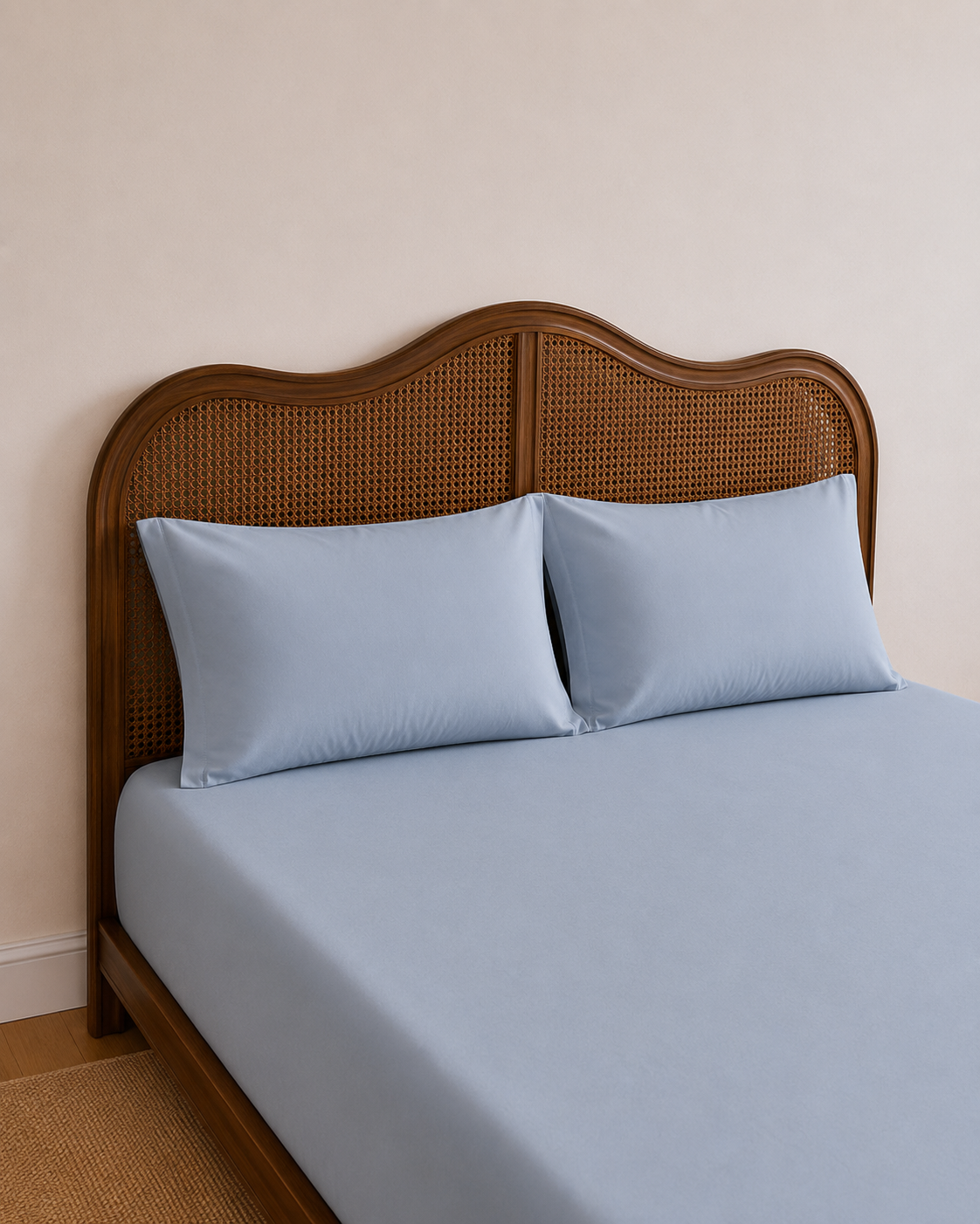 Lightweight Dusty Blue Fitted Sheet