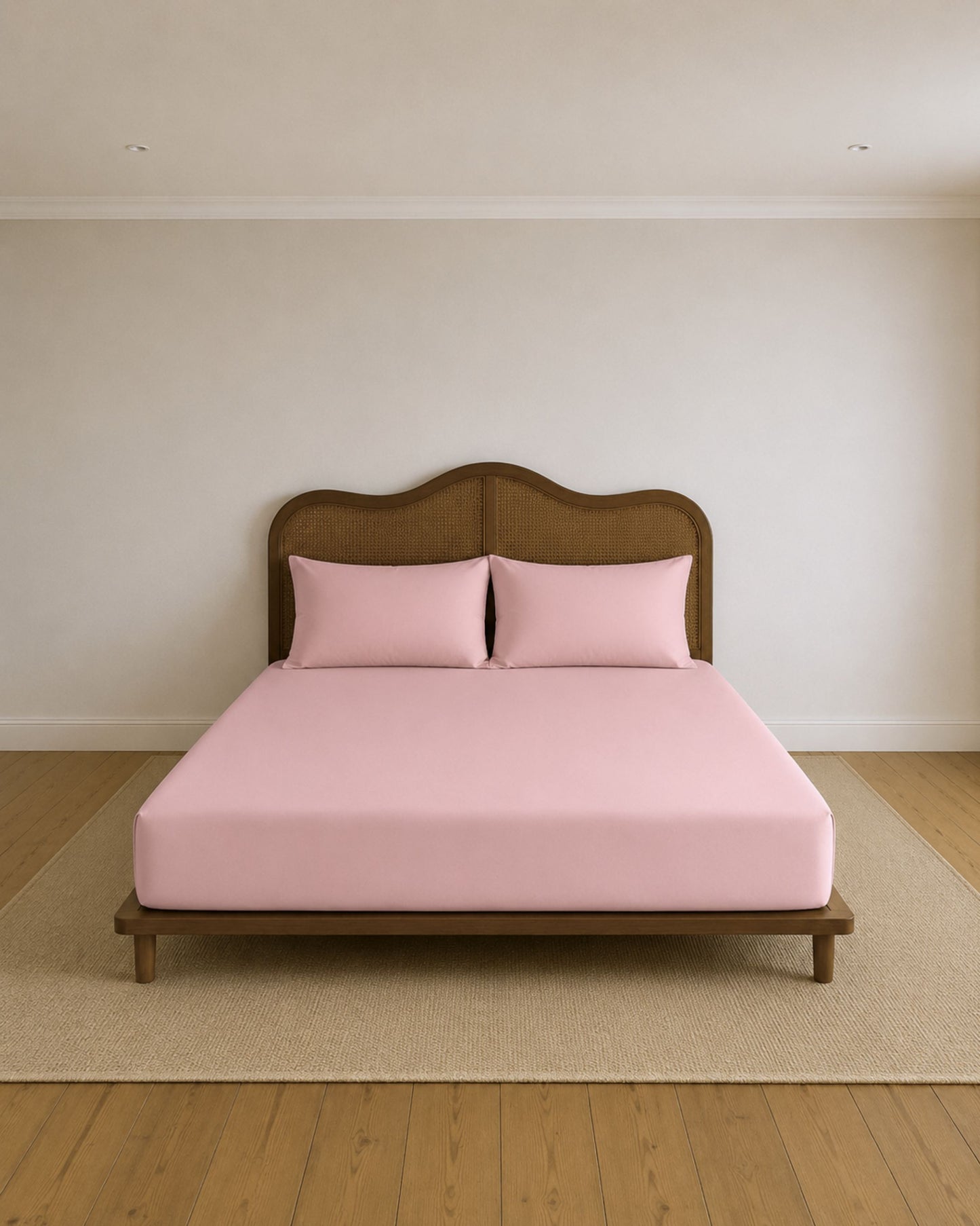 Lightweight Blush Pink Fitted Sheet