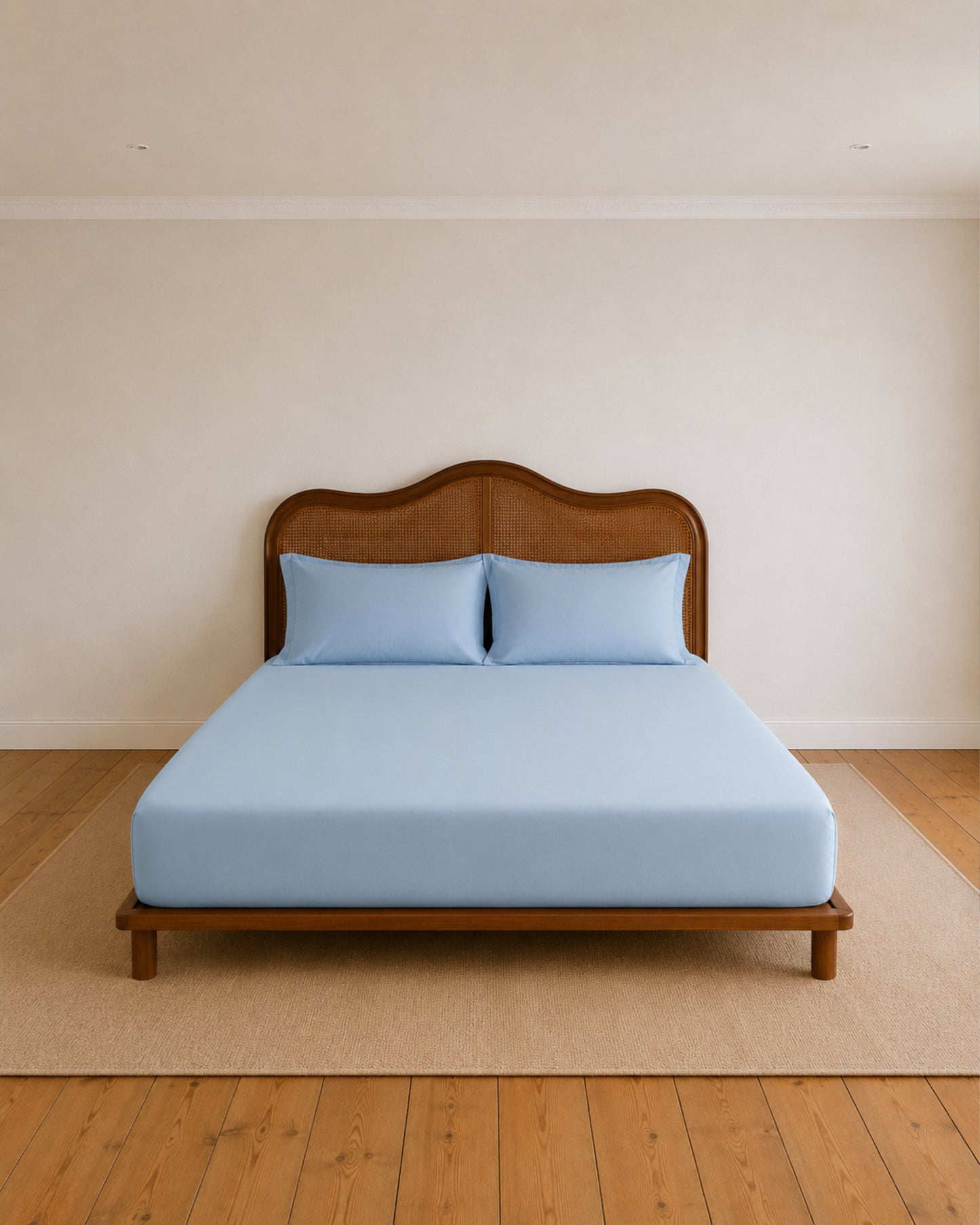 Lightweight Baby Blue Fitted Sheet