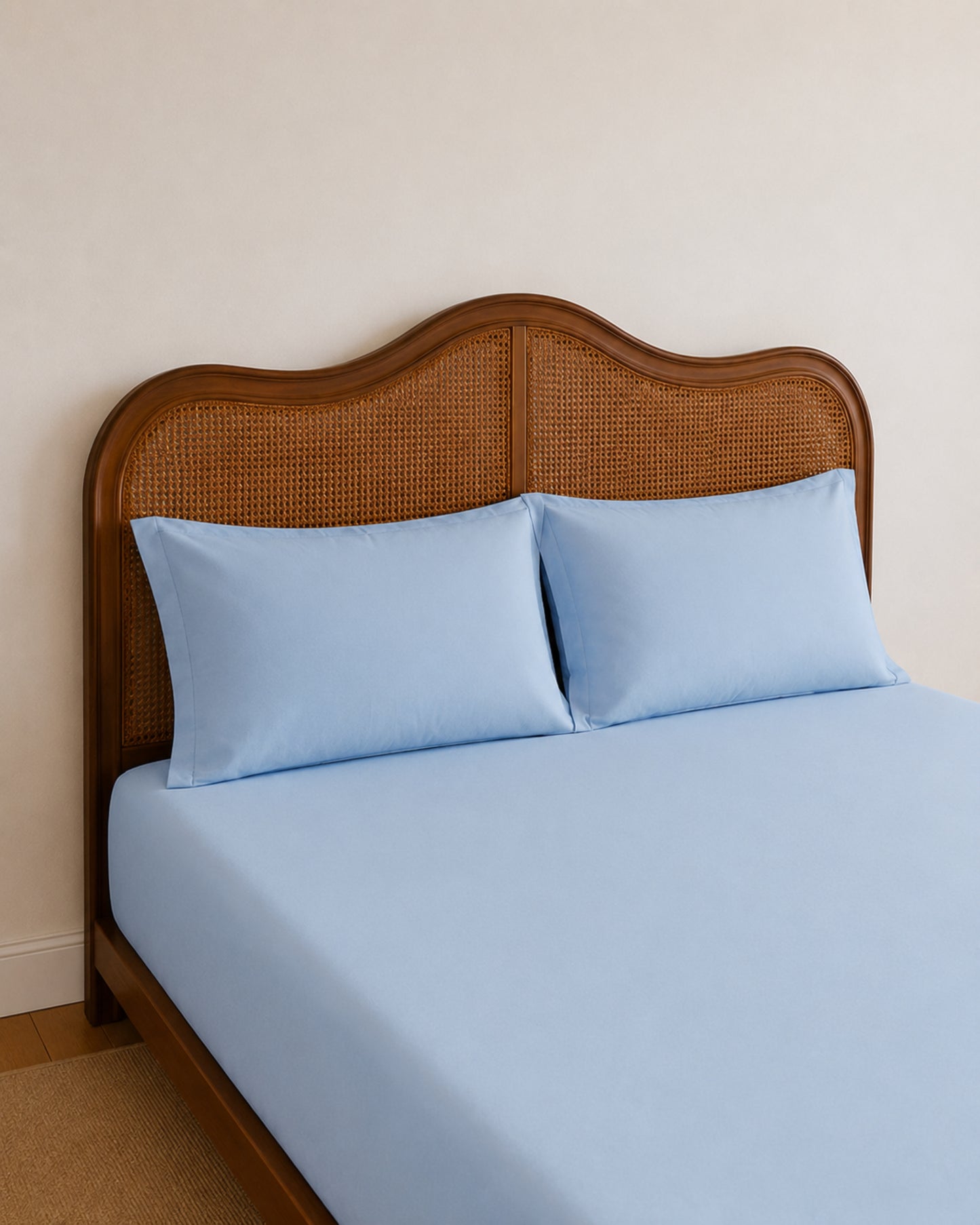 Lightweight Baby Blue Fitted Sheet
