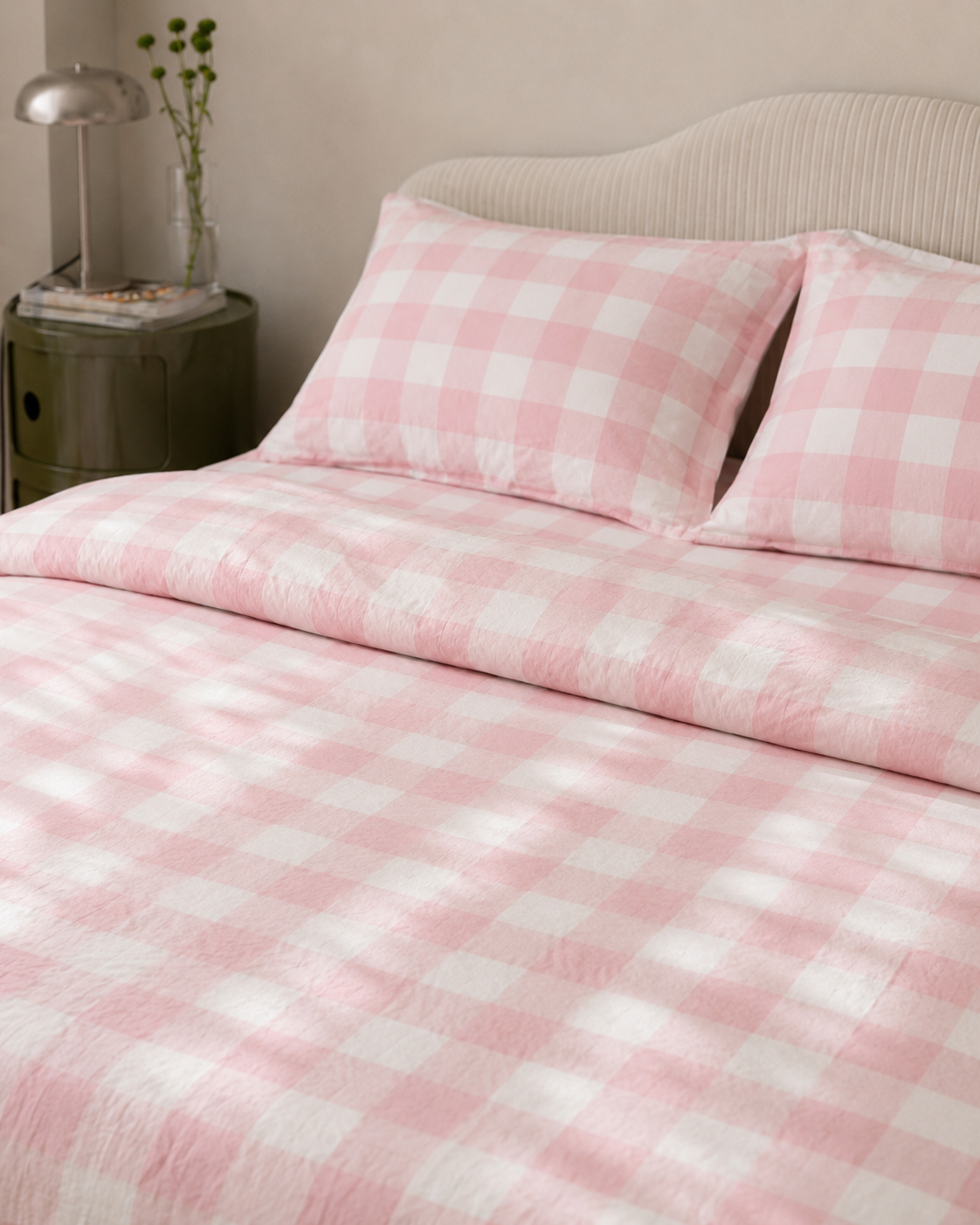 Gingham Cotton Quilt Cover Set