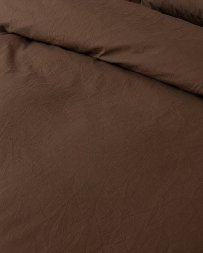 Talia Brown Cotton Quilt Cover Set