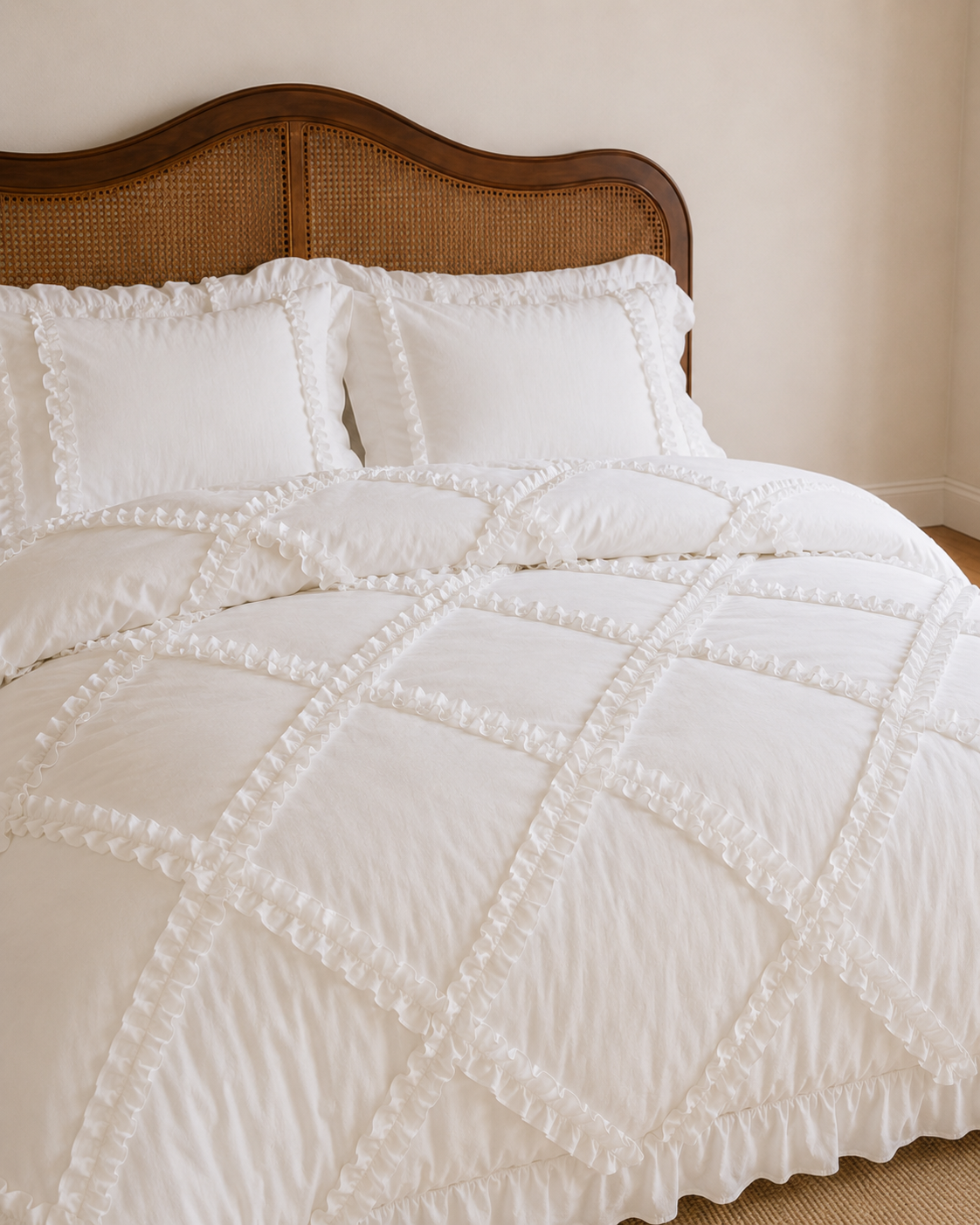 Andrea White Quilt Cover Set