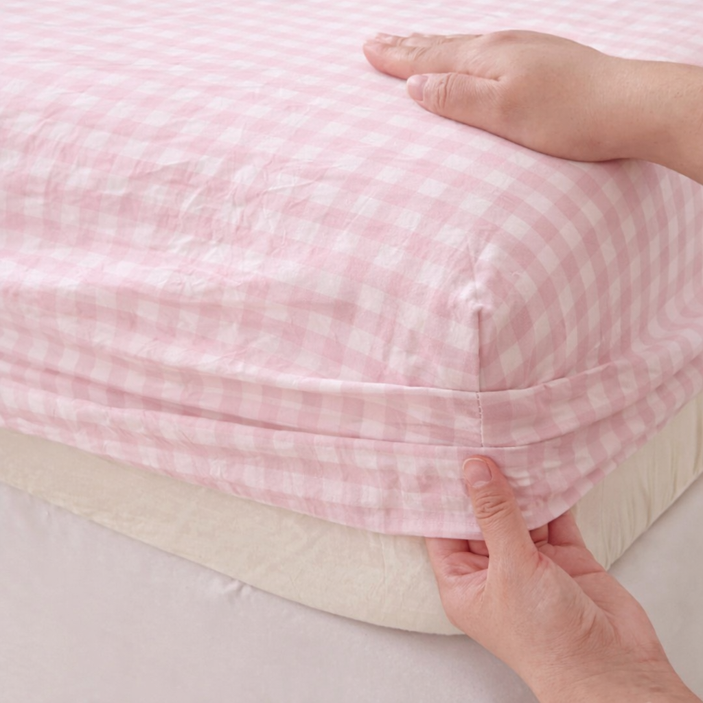 Gingham Fitted Sheet