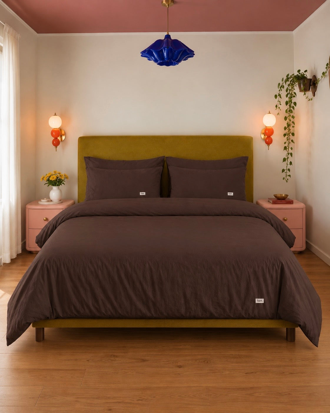 Talia Brown Quilt Cover Set