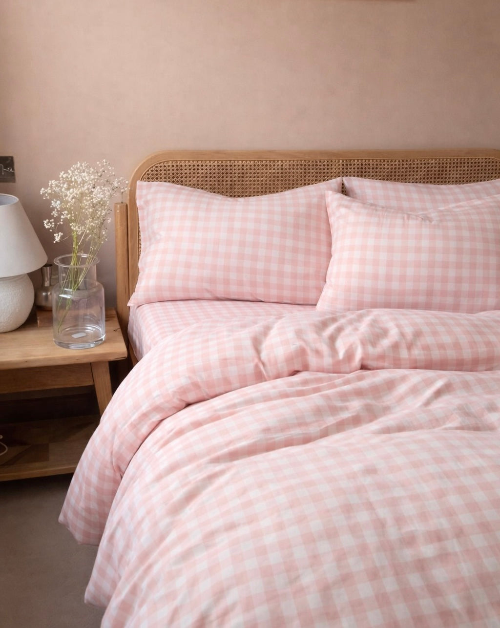 Gingham Quilt Cover Set