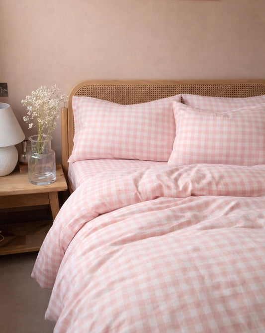 Gingham Quilt Cover Set