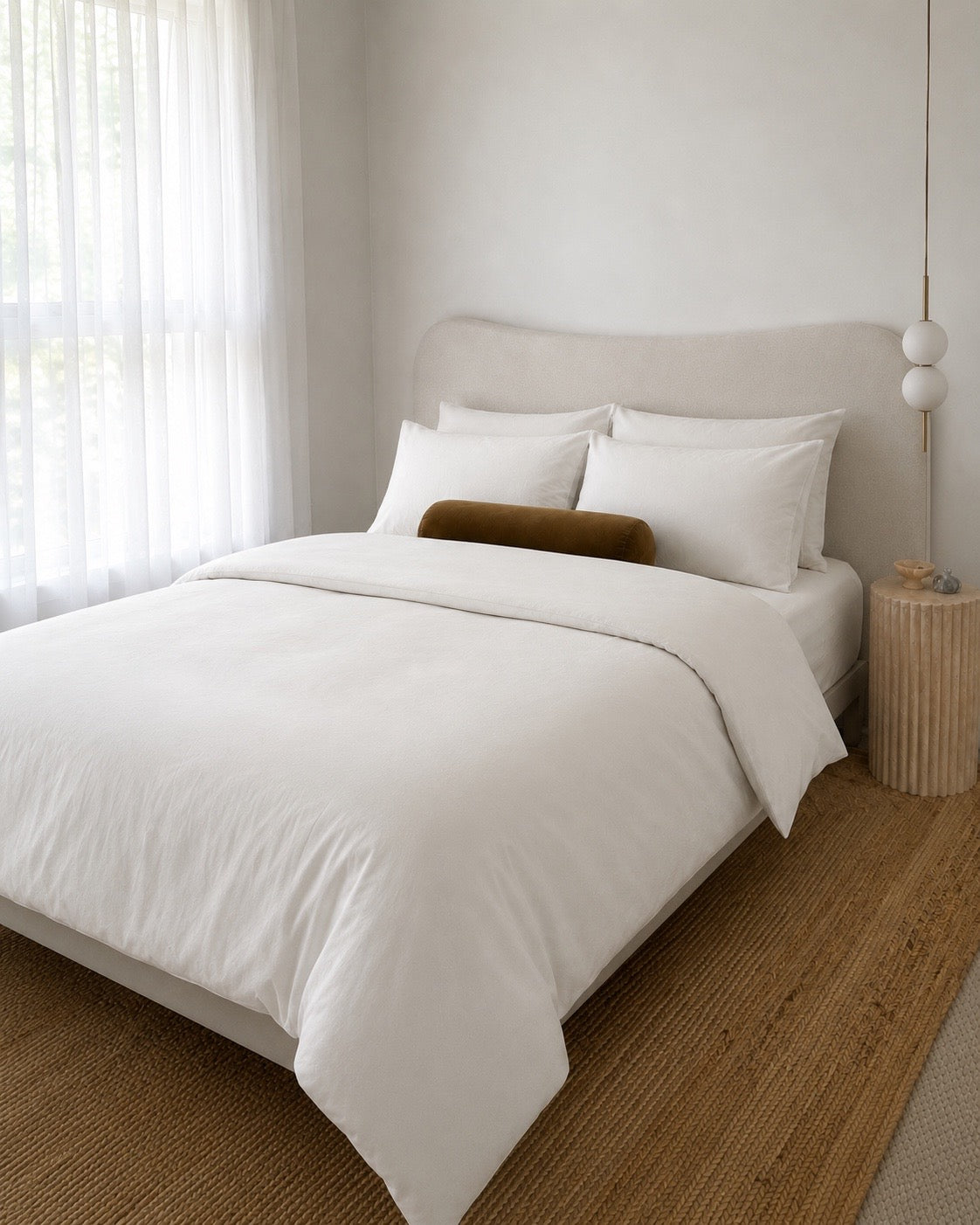 Lightweight White Quilt Cover Set