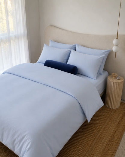 Lightweight Baby Blue Quilt Cover Set