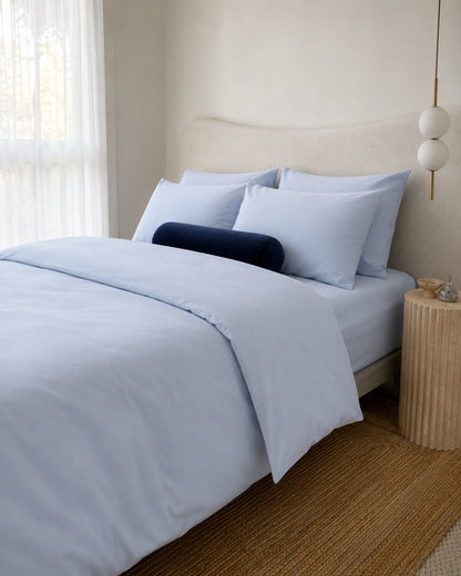 Lightweight Baby Blue Quilt Cover Set