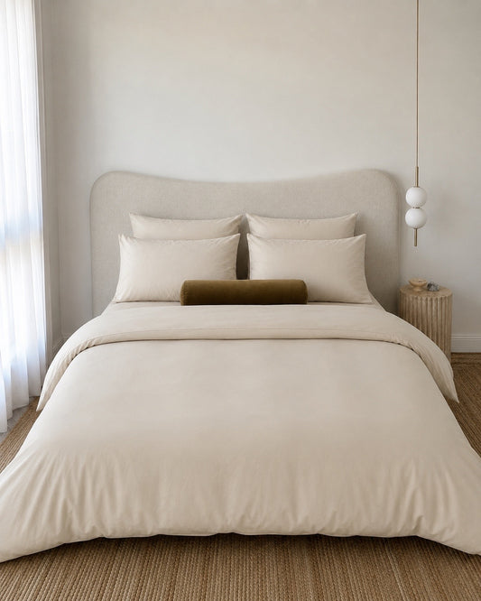 Lightweight Beige Quilt Cover Set
