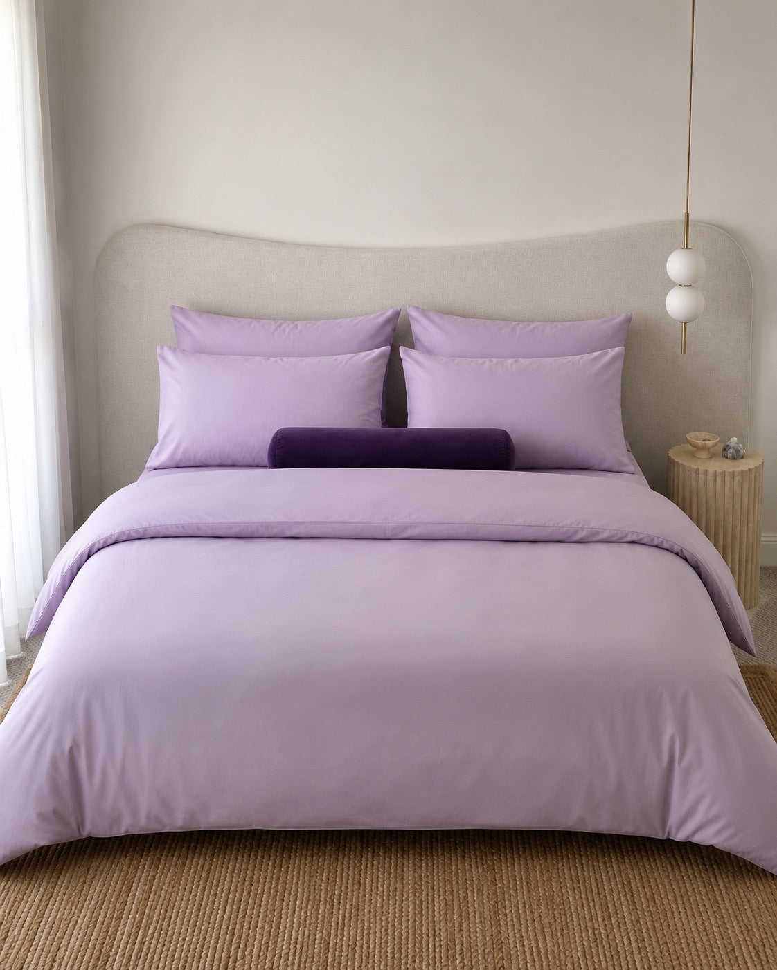 Lightweight Purple Quilt Cover Set