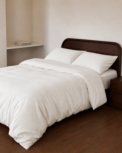 Talia White Cotton Quilt Cover Set