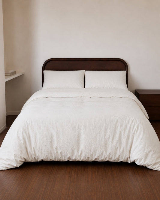 Talia White Cotton Quilt Cover Set