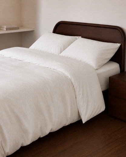 Talia White Cotton Quilt Cover Set