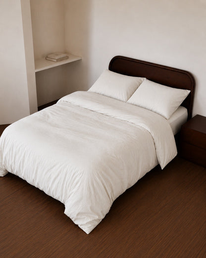 Talia White Cotton Quilt Cover Set