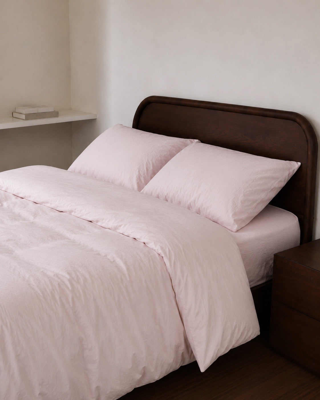 Talia Blush Cotton Quilt Cover Set