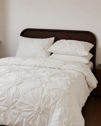 Tatiana White Quilt Cover Set